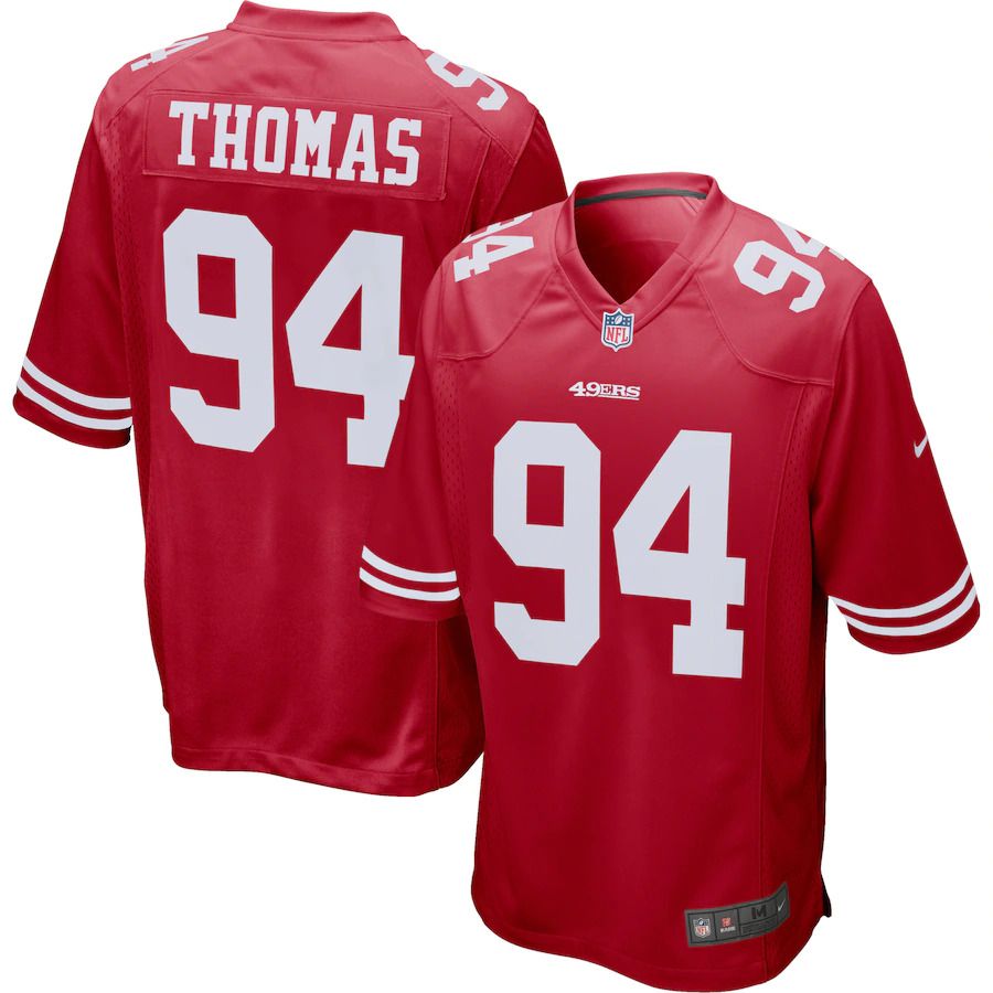 Men San Francisco 49ers #94 Solomon Thomas Nike Scarlet Player Game NFL Jersey